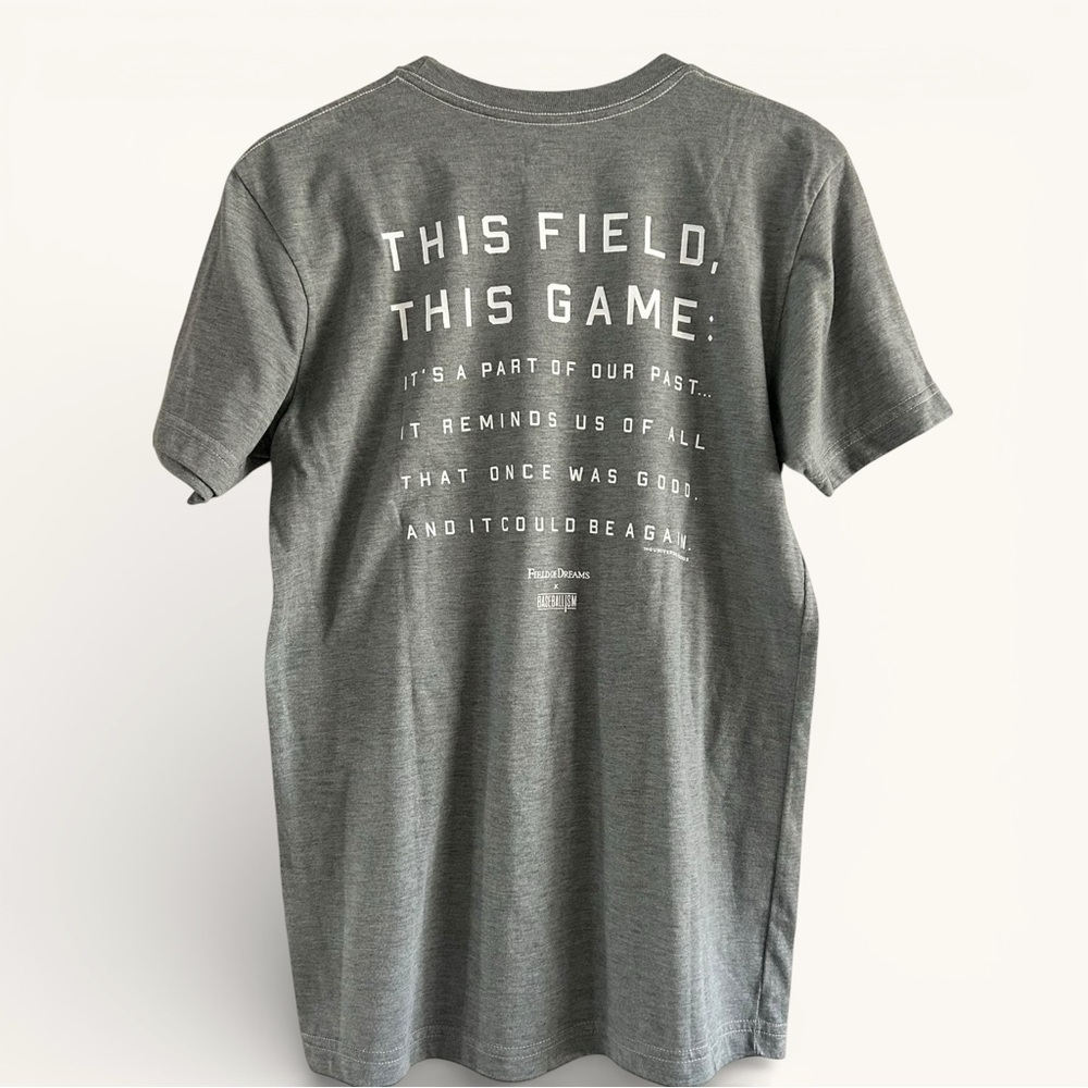 NWT Baseballism x Field of Dreams "This Field" Tee - Men's Medium - Heather Gray - Picture 2 of 2